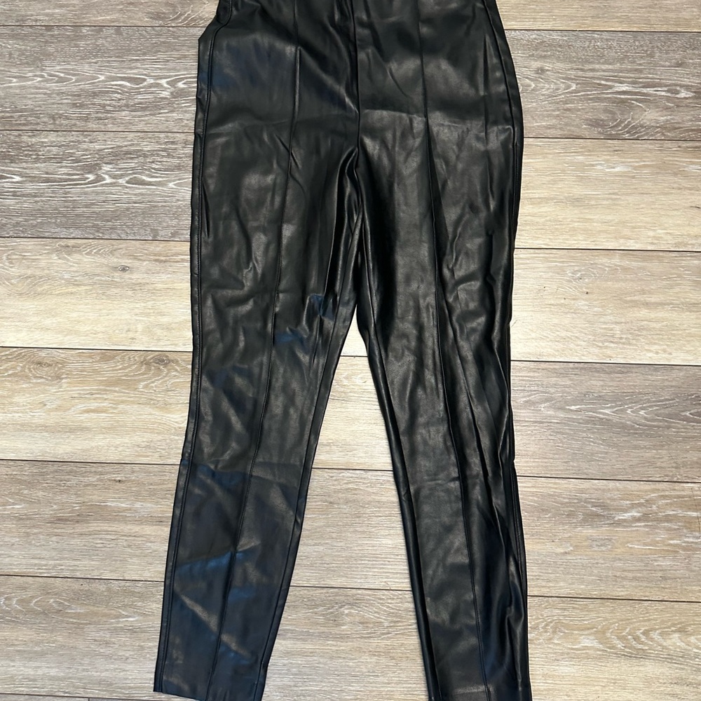 Aritzia Babaton Frida High Waisted Faux Leather Pants
